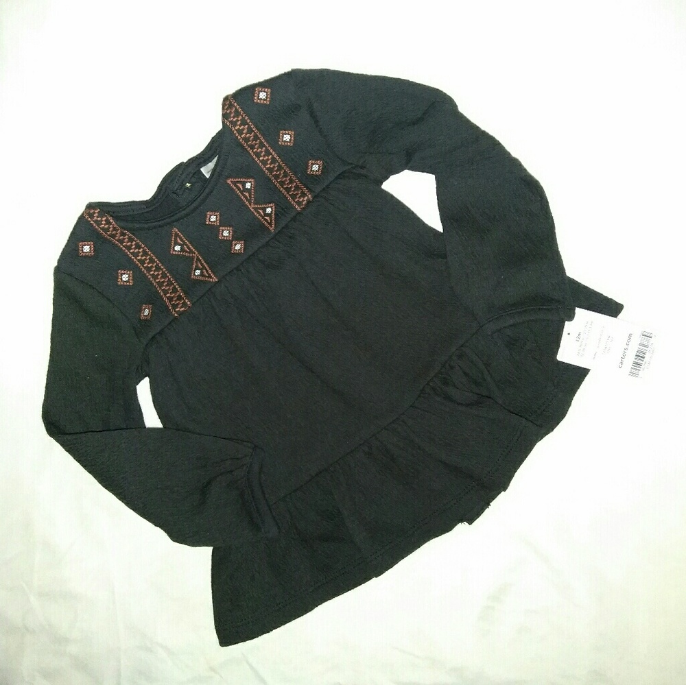 CARTER'S LONG SLEEVE PEPLUM